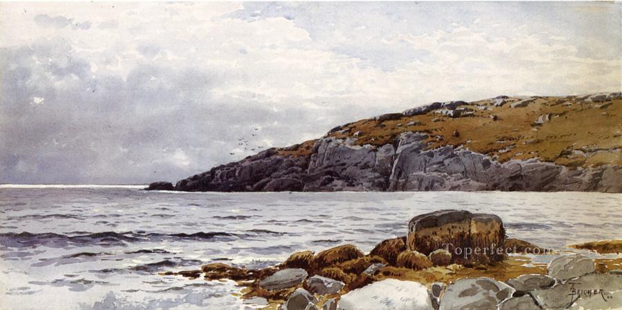 Rocky Coastline beachside Alfred Thompson Bricher Oil Paintings
